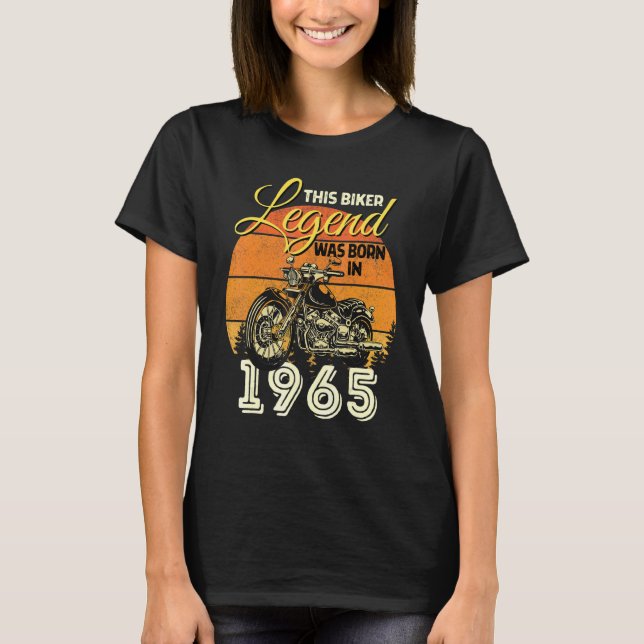 Camiseta Legenda Biker Men A Motocicleta Legend Foi Nascer (Frente)