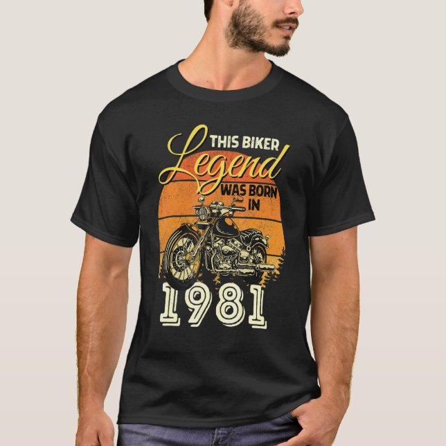 Camiseta Legenda Biker Men A Motocicleta Legend Foi Nascer (Frente)