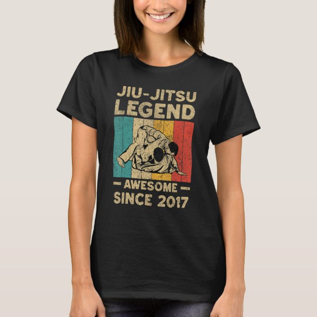 Camiseta Legenda BJJ Jiu-Jitsu De 5 Anos Incrível Desde 201 (Frente)