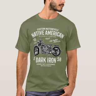Camiseta Legenda Clássica de Motocicleta Indiana Personali