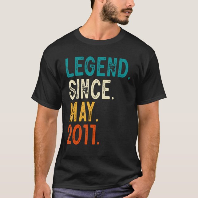 Camiseta Legenda De 12 Anos Desde O Aniversário De 12 De Ma (Frente)