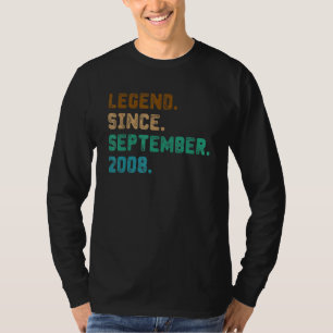 Camiseta Legenda De 14 Anos Desde setembro De 2008, 14 Birt