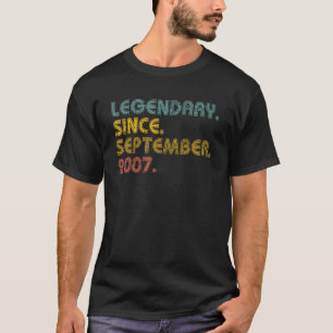 Camiseta Legenda De 15 Anos Desde Setembro De 2007, 15 Birt
