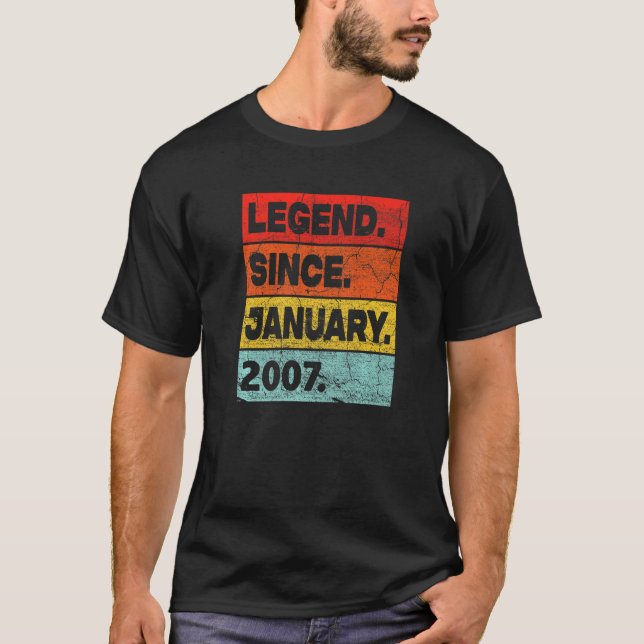 Camiseta Legenda de 16 anos desde Janeiro de 2007 16º anive (Frente)