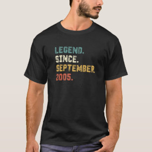 Camiseta Legenda de 17 anos desde setembro de 2005 17º Nasc