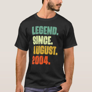 Camiseta Legenda de 18 anos desde agosto de 2004º aniversár