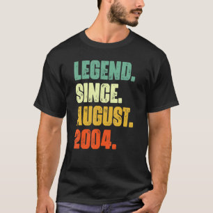 Camiseta Legenda de 18 anos desde agosto de 2004º aniversár