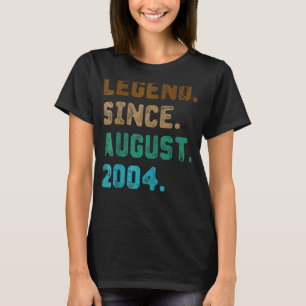 Camiseta Legenda de 18 anos desde agosto de 2004 18º aniver