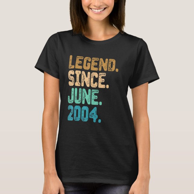 Camiseta Legenda de 18 anos desde junho de 2004 18º anivers (Frente)