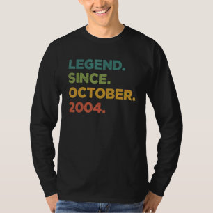 Camiseta Legenda de 18 anos desde outubro de 2004 18º anive