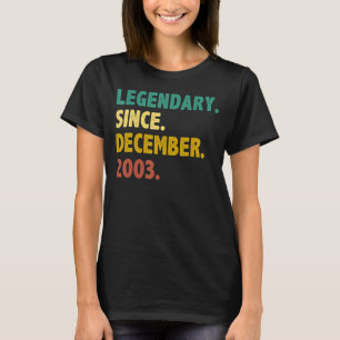 Camiseta Legenda de 19 anos desde dezembro de 2003 19º Nasc