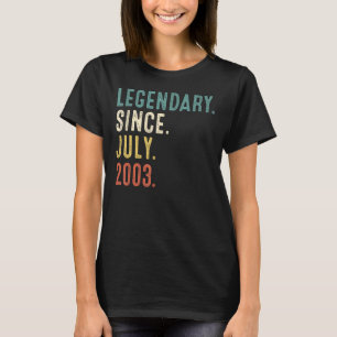 Camiseta Legenda de 19 anos desde julho de 2003 19º anivers