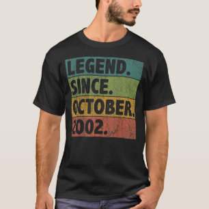 Camiseta Legenda De 20 Anos Desde Outubro De 2002 20 Birthd