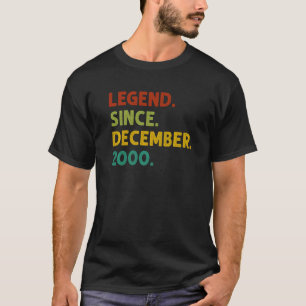 Camiseta Legenda De 22 Anos Desde Dezembro De 2000 22º Nasc