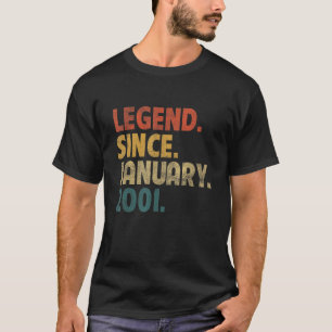 Camiseta Legenda de 22 anos desde Janeiro de 2001 22º anive