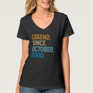 Camiseta Legenda De 22 Anos Desde Outubro De 2000 22º Nasci