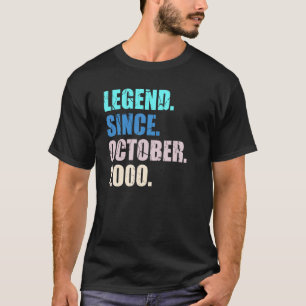 Camiseta Legenda de 22 anos desde outubro de 2000 22º Nasci