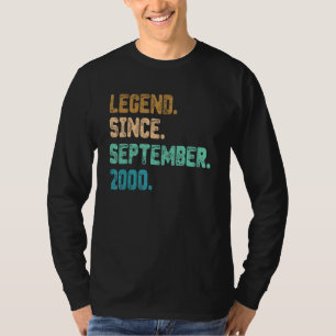 Camiseta Legenda de 22 anos desde setembro de 2000 22º nasc