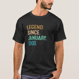 Camiseta Legenda De 23 Anos Desde Janeiro De 2000 23º Nasci