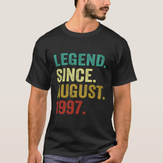 Camiseta Legenda De 26 Anos Desde Agosto De 1997 26º Nascim