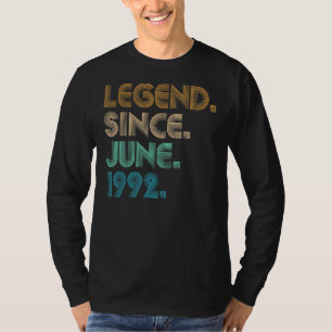 Camiseta Legenda De 30 Anos Desde Junho De 1992 30 Bday Vin