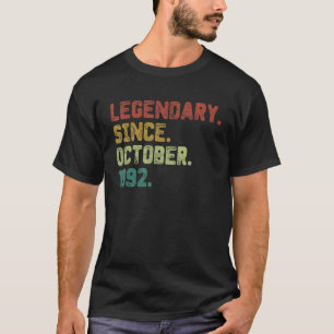 Camiseta Legenda De 30 Anos Desde Outubro De 1992 30 Birthd