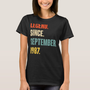 Camiseta Legenda De 35 Anos Desde Setembro De 1987 35º Bir