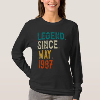 Camiseta Legenda de 36 anos desde maio de 1987 36º aniversá