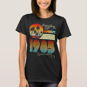 Camiseta Legenda De 37 Anos Desde Agosto De 1985º Aniversár