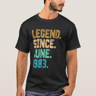Camiseta Legenda de 39 anos desde junho de 1983 39º anivers