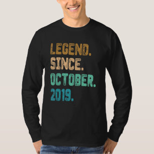 Camiseta Legenda de 3 anos desde outubro de 2019 aniversári