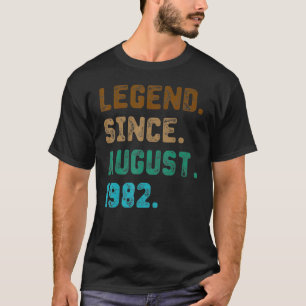 Camiseta Legenda De 40 Anos Desde Agosto De 1982 40º Nascim