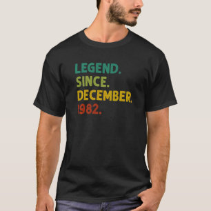 Camiseta Legenda De 40 Anos Desde Dezembro De 1982 40º Nasc
