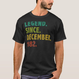 Camiseta Legenda De 40 Anos Desde Dezembro De 1982 40º Nasc