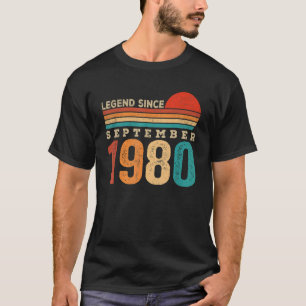 Camiseta Legenda De 42 Anos Desde Setembro De 1980 42º Bir