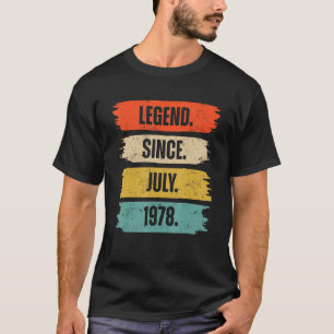 Camiseta Legenda de 45 anos desde julho de 1978 45º anivers