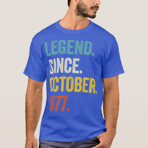 Camiseta Legenda De 45 Anos Desde Outubro De 1977 45º Nasci