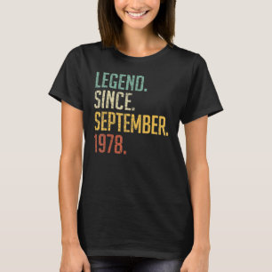 Camiseta Legenda De 45 Anos Desde Setembro De 1978 45º Bir