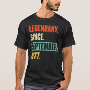 Camiseta Legenda De 46 Anos Desde Setembro De 1977 46º Bir