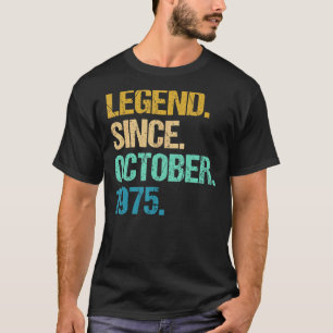 Camiseta Legenda de 47 anos desde outubro de 1975 47º Nasci