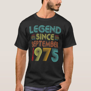 Camiseta Legenda De 47 Anos Desde Setembro De 1975 47º Bir