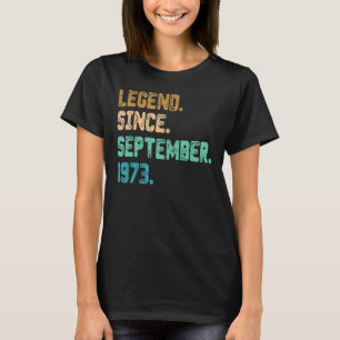 Camiseta Legenda de 49 anos desde setembro de 1973 49º nasc