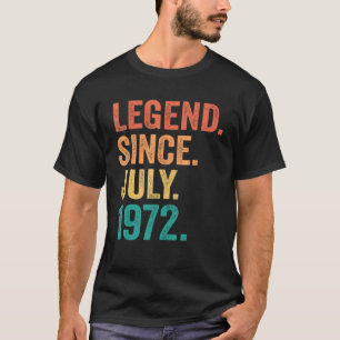 Camiseta Legenda De 50 Anos Desde Julho De 1972 50º Anivers