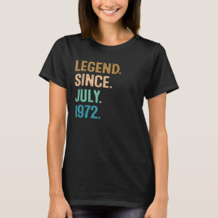 Camiseta Legenda de 50 anos desde julho de 1972 50º anivers