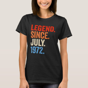 Camiseta Legenda De 50 Anos Desde Julho De 1972 50º Anivers