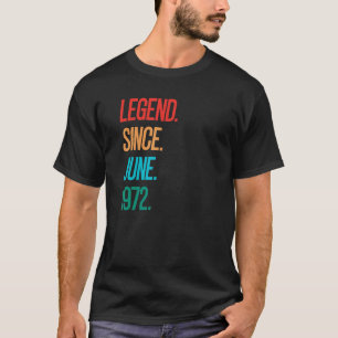 Camiseta Legenda De 50 Anos Desde Junho De 1972 50º Anivers