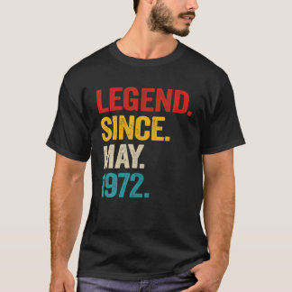 Camiseta Legenda De 50 Anos Desde Maio De 1972 50º Aniversá