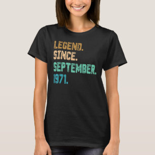 Camiseta Legenda De 51 Anos Desde Setembro De 1971 51rua Na