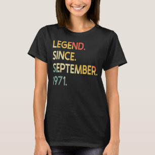 Camiseta Legenda De 51 Anos Desde Setembro De 1971 51ruas