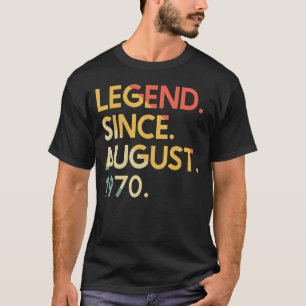 Camiseta Legenda de 52 anos desde agosto de 1970 52º